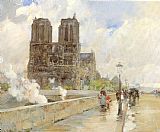 Childe Hassam Canvas Paintings - Notre Dame Cathedral Paris